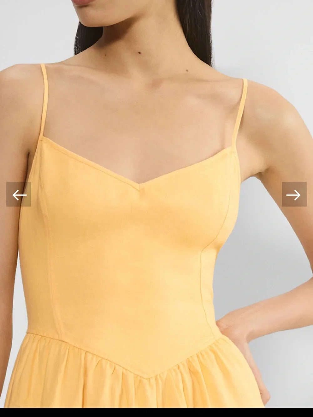 Aritzia Yellow Linen Dress - Picture 5 of 9